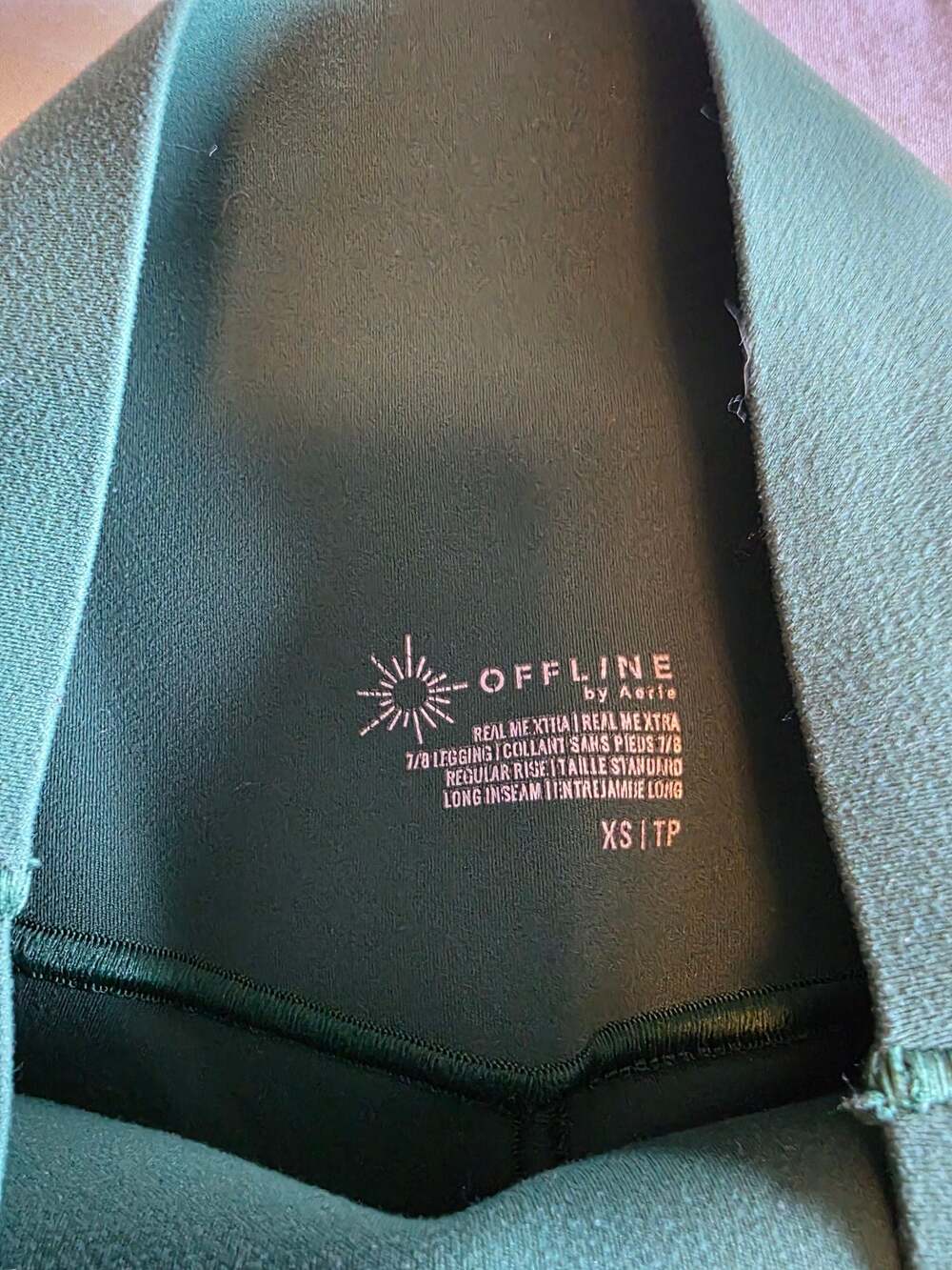 OFFLINE by Aerie Real Me XTRA 7/8 Legging in Green - Picture 2 of 5